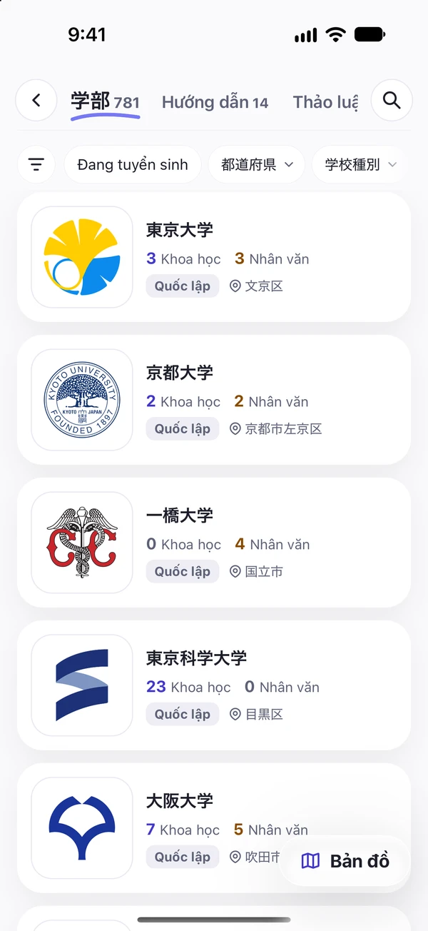 Danh sách đại học
