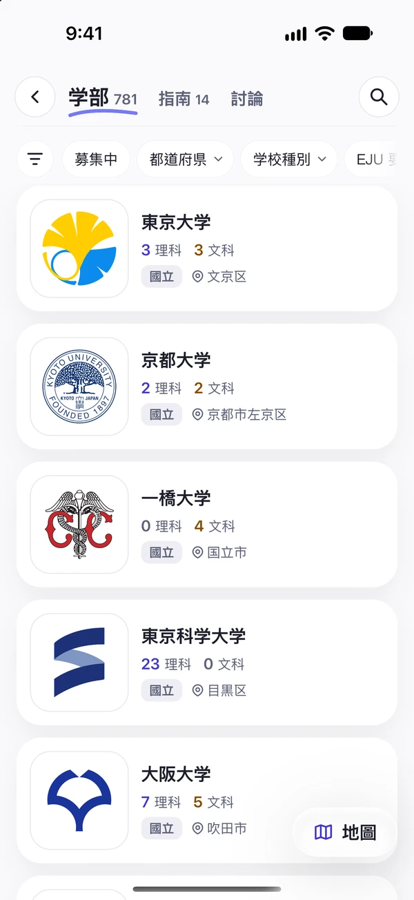 學部一覽